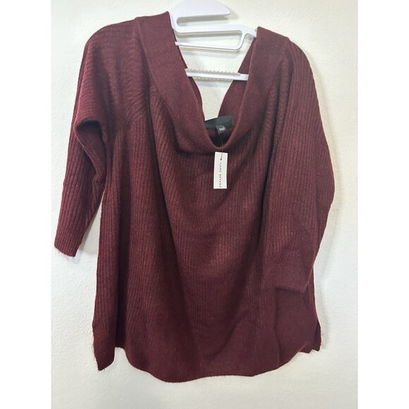 Lane Bryant Off Shoulder Long Sleeve Knit Red Blouse Sweater Size 10/12 - Picture 1 of 9